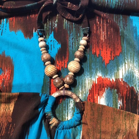 Penningtons Boho Halter Top with Bead Neckline - Picture 3 of 9